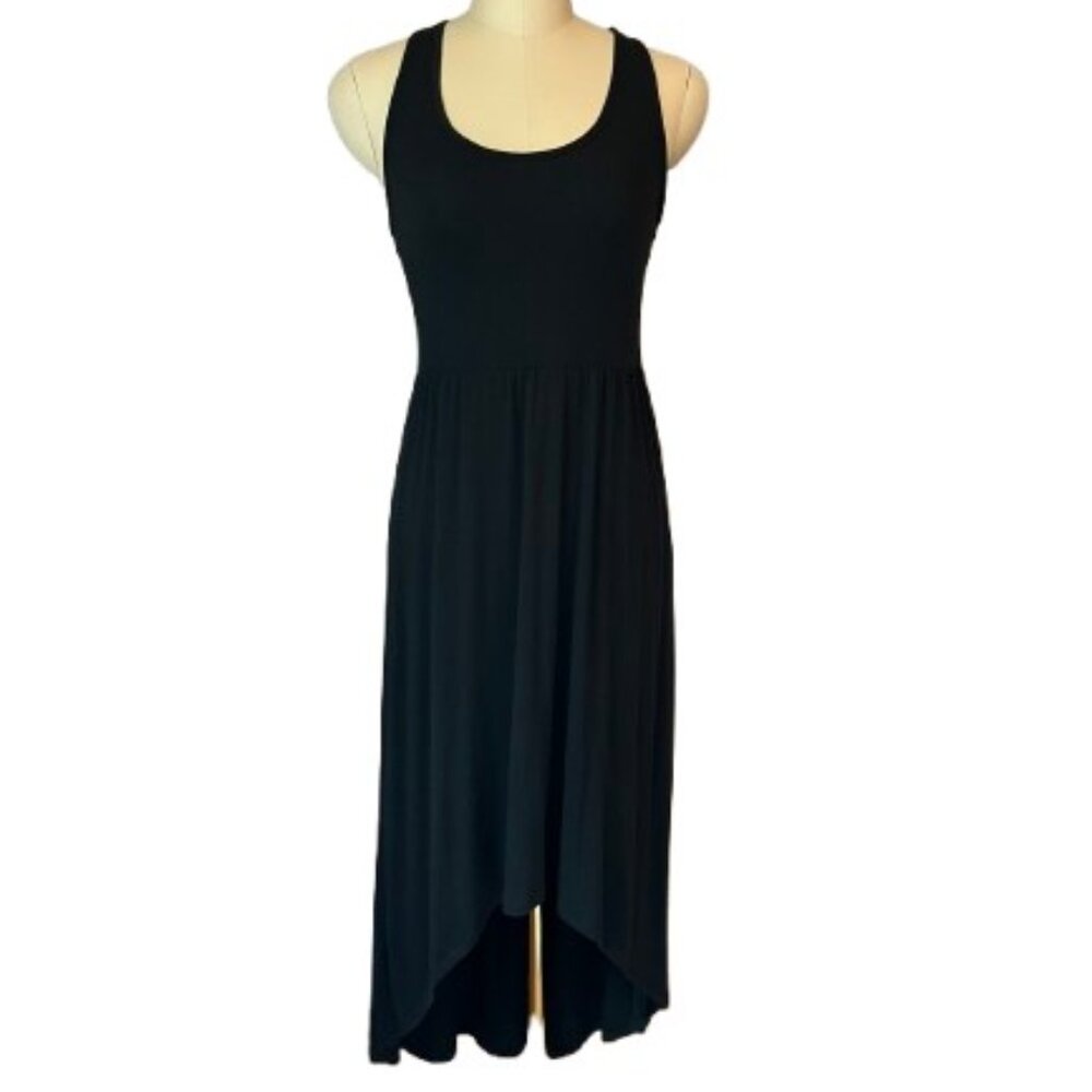 Mossimo Black High Low Maxi Sleeveless Racerback Tank Dress - EUC